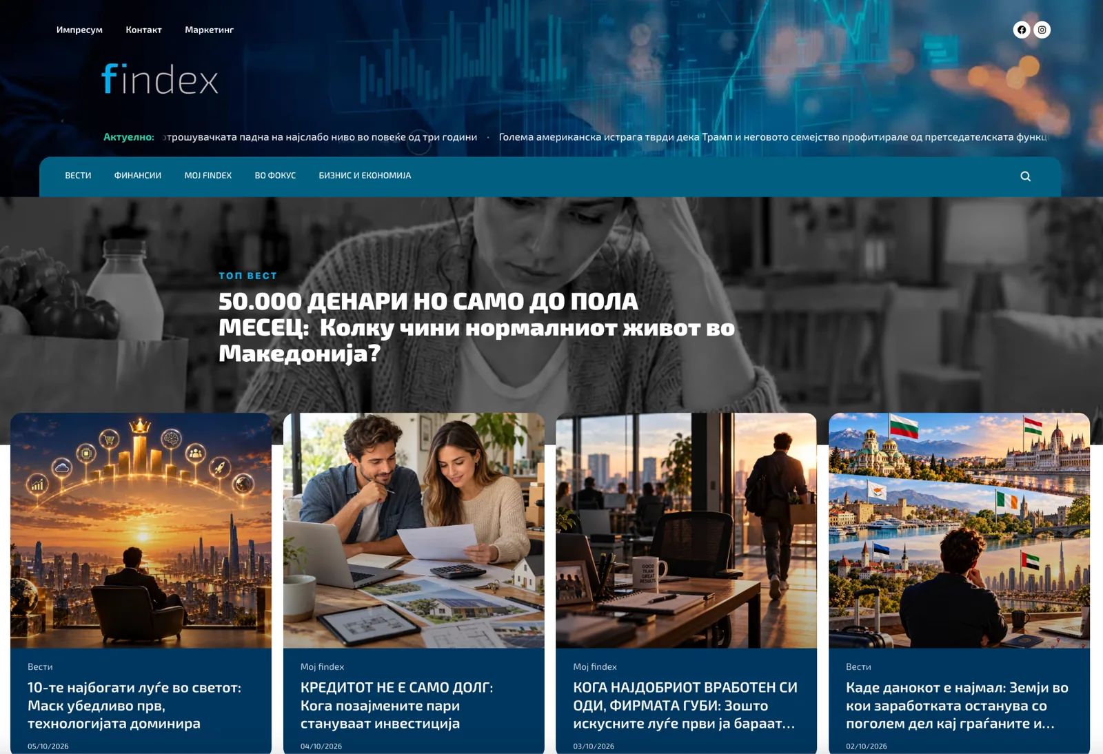 findex.mk finance and business portal